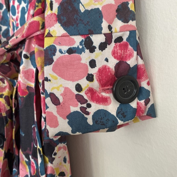 NWT Vertigo Paris New Colorful Double-Breasted Trench Coat SZ Medium - Picture 5 of 12